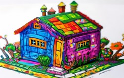 幼儿房子作品，幼儿房子作品图片