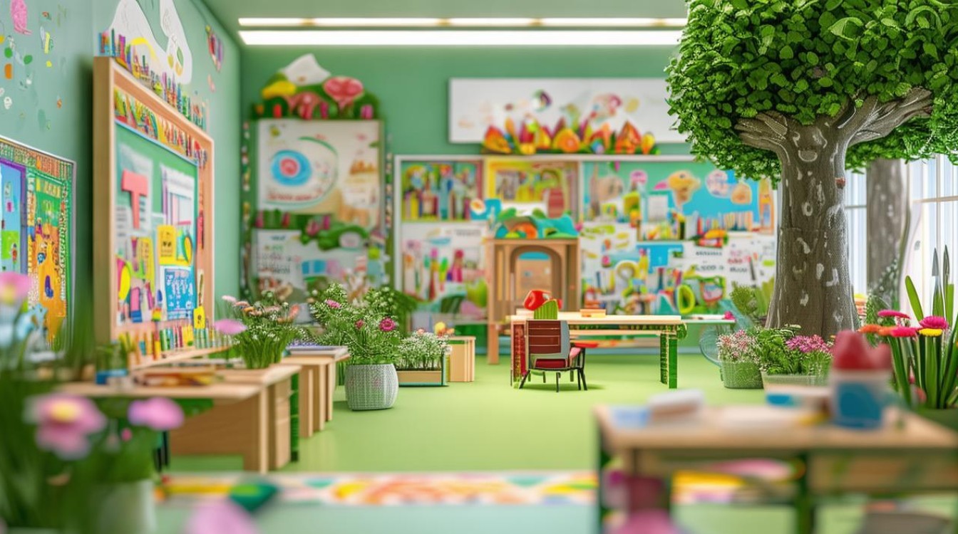 春天幼儿园布置图如何体现幼儿早教环境设计新趋势？-图2