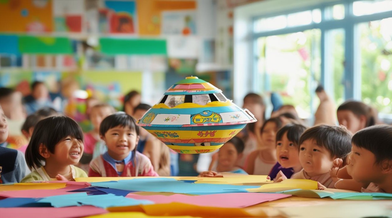 如何用简单材料制作幼儿园飞碟手工？-图1